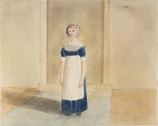 Retrato de una alumna de la Escuela de Caridad St Georges para Niñas, King Street, Southwark, ahora conocida como Newcomen Street, 1826
