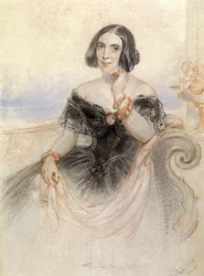 Dama con vestido negro, 1847