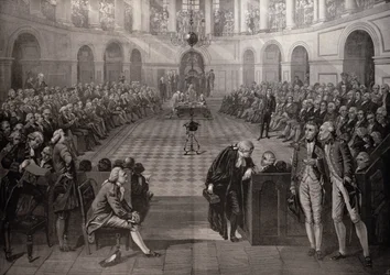 La Cámara de los Comunes de Irlanda, AD 1790, College Green, Dublín, de 