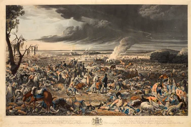 El campo de Waterloo, como apareció la mañana después de la memorable batalla del 18 de junio de 1815