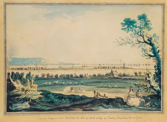 Vista de Ringsend desde Merrion Square, Dublín