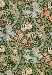 Lirio dorado, diseñado por John Henry Dearle para Morris and Company, 1897