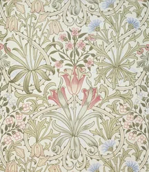 Papel tapiz persa, diseñado por John Henry Dearle (1860-1932) para Morris and Company