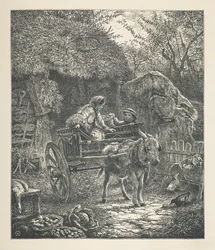 Placa 24. Cargando un carro, de 