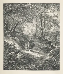 Placa 26. Caminando a través de un bosque, de 