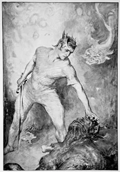 Beowulf corta la cabeza de Grendel