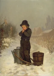 Calentando sus manos, 1867