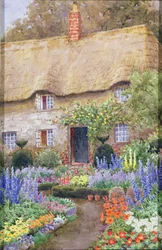 Un Jardín de Cabaña en Plena Floración