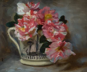 Rosas Rayadas en una Taza de Barco