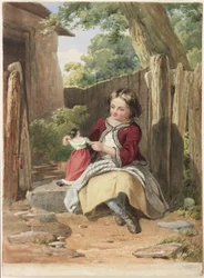 Niña con una muñeca