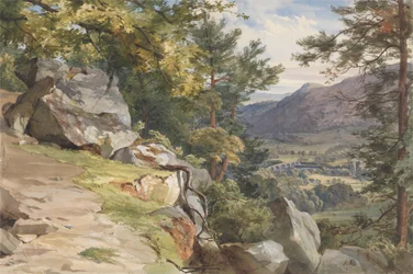 Vista desde Craig-y-Barns, Dunkeld, mirando al sur