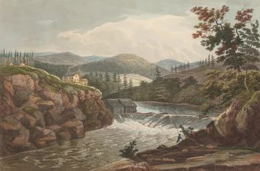 Pequeñas cascadas en Luzerne No. 1 del Portafolio del Río Hudson
