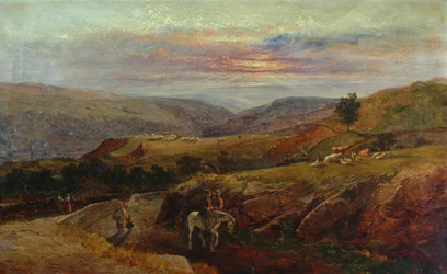 Valle de Burnley desde Crofts Stone, 1870