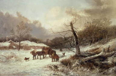 Invierno en los bordes del bosque de Sherwood