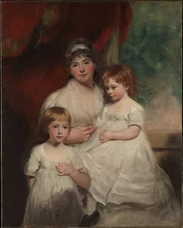 La señora John Garden (Ann Garden, 1769-1842) y sus hijos, John (1796-1854) y Ann Margaret (nacida en 1793)