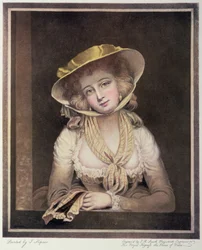 Retrato de Sophia Western, grabado por J.R. Smith, siglo XVIII