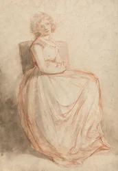 Estudio de una mujer sentada