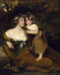 La condesa de Darnley y su hija, Lady Elizabeth Bligh