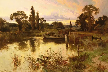 El río al atardecer