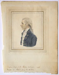 Retrato de Sir Capitán West del Dutton Indiaman, 1785