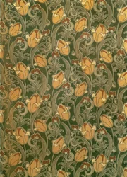 Tulipanes, diseño para The Silver Studio, c.1898 (pana impresa)