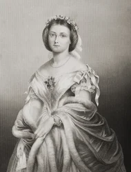 S.A.R. Princesa Victoria Adelaide Maria Louisa (1840-1901) Princesa Real de Inglaterra, grabado por D.J. Pound de una fotografía, de 
