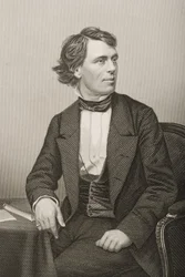 John Bartholomew Gough (1817-86) grabado por D.J. Pound a partir de una fotografía, de 
