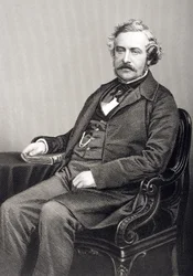 Martin Farquhar Tupper (1810-89) grabado por D.J. Pound a partir de una fotografía, de 