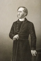 Rev. John Cumming (1707-81) grabado por D.J. Pound de una fotografía, de 