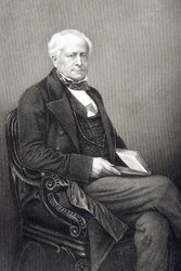 Sir Fitzroy Kelly (1796-1880) grabado por D.J. Pound de una fotografía, de 