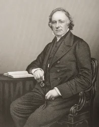 Thomas Binney (1798-1874) grabado por D.J. Pound de una fotografía, de 