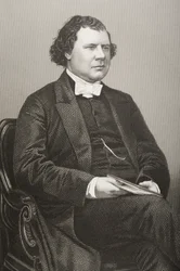 William Morley Punshon (1824-81) grabado por D.J. Pound de una fotografía, de 