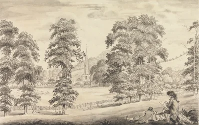 Paisaje con la aguja de la iglesia de Ledbury