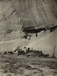 Ruinas de viviendas rupestres, Cañon de Chelly, Arizona