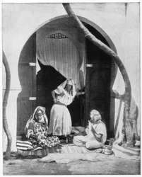 Grupo de mujeres, Argelia, África, finales del siglo XIX