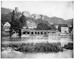 Castillo de Heidelberg, Alemania, finales del siglo XIX