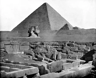 Las pirámides y la esfinge, Egipto, 1893