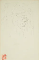 Aquiles y Janto, de La Farge folios #849 y #860, uno de 42 dibujos