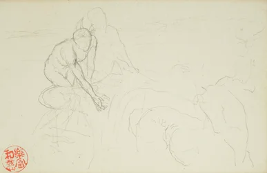 Aquiles y Janto, de La Farge folios #849 y #860, uno de 42 dibujos