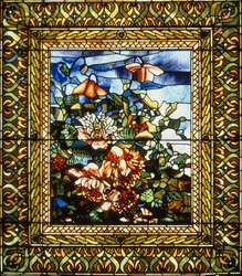 Amapola y flor, c.1897 (vidriera)