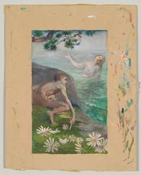 Canto de sirena, c.1883-84 (acuarela)