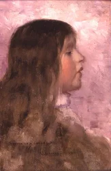 Boceto de la cabeza de un niño