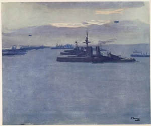 El Firth of Forth, Viento, 1917, de Artistas Británicos en el Frente, Continuación del Frente Occidental, 1918