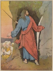 Moisés golpeando la roca