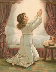 El niño Samuel rezando