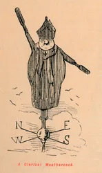 Una veleta clerical, hacia 1860, hacia 1860
