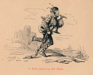 Un danés asegurando su botín, c1860