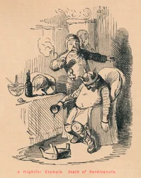 Un ejemplo espantoso. Muerte de Hardicanute, c1860
