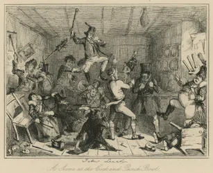 Una escena en el Cock and Punch Bowl