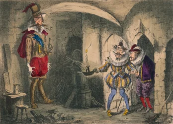 Descubrimiento de Guido Fawkes por Suffolk y Mounteagle, 1850